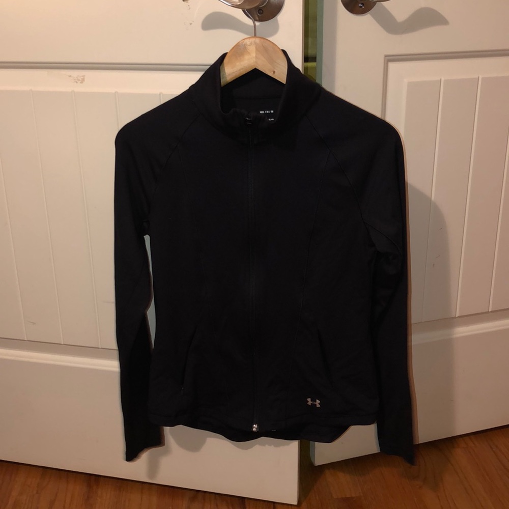 Black Under Armour fitted zip up